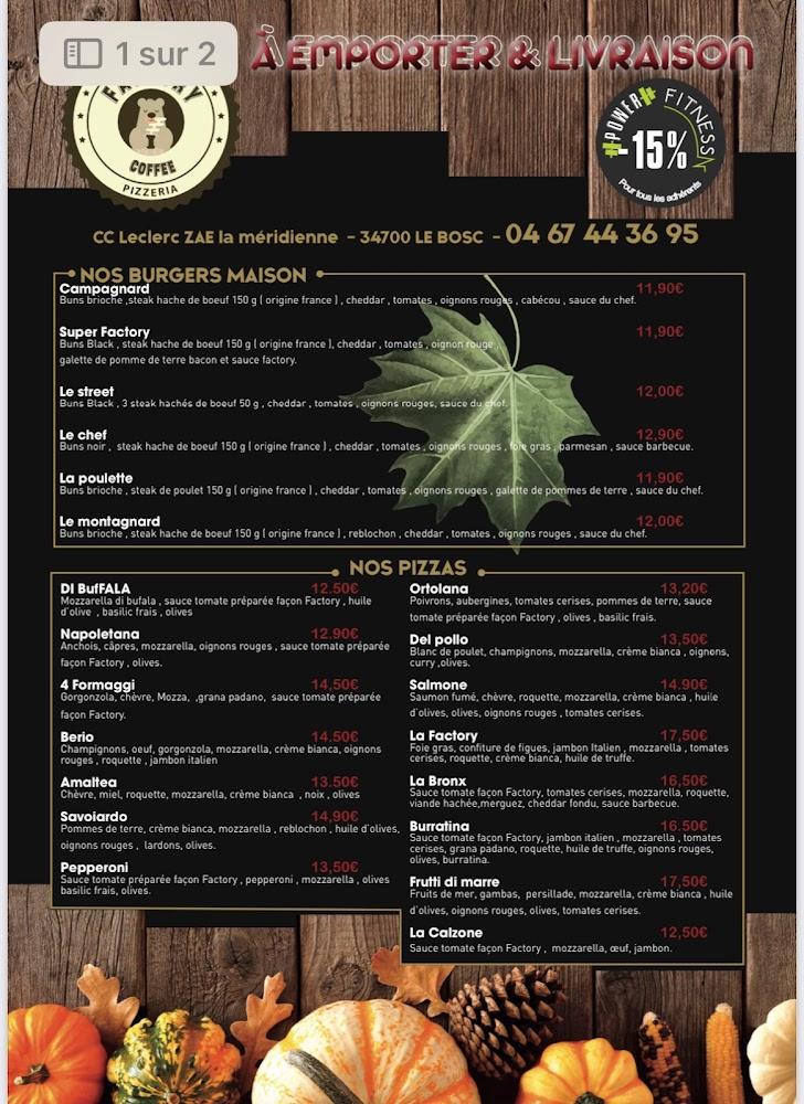 Factory - Menu Image 1